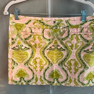 J. Crew Pink, Green, White Modern Design, Size 8, Lined